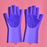 Vibrating dishwashing silicone gloves kitchen scrubbing silicone cleaning gloves insulation magic kitchen chores cleaning gloves
